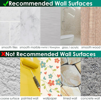 2 6 1/2" 6 Pack Shower Caddy Adhesive Replacement, Shower Shelf Adhesive, Shower Adhesive Strips, Adhesive Stickers