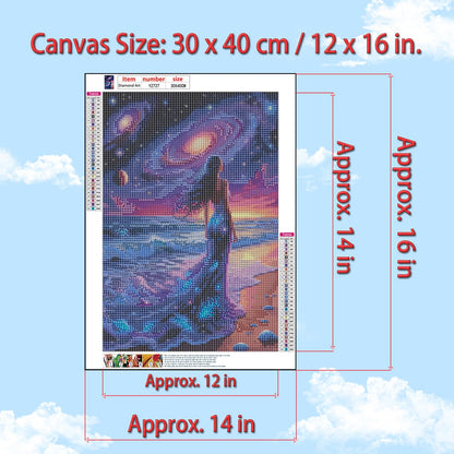 Zha Qiyong Diamond Art Painting Kits for Adults，Round Full Drill Diamond Dots Paintings for Beginners, 5D Diamonds Pictures Gem Art Painting DIY Crafts Kits 12x16inch（12 Pack）