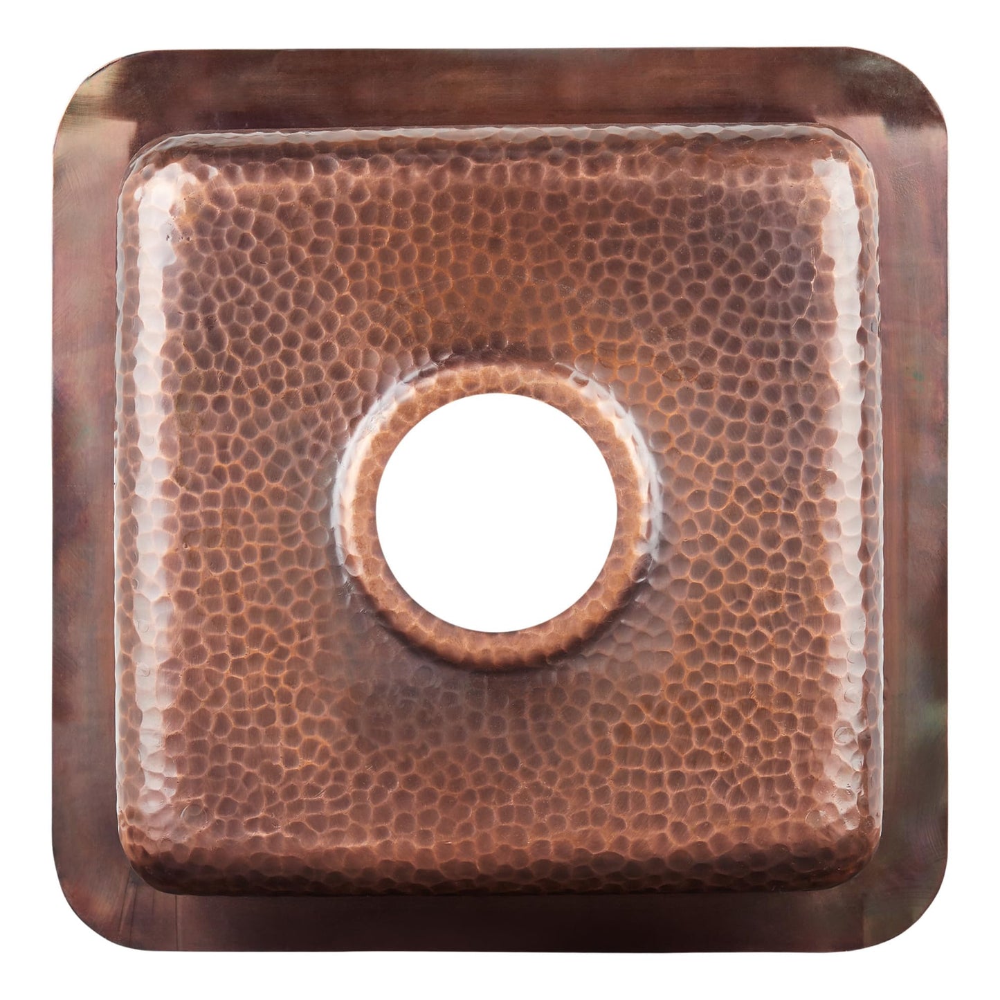 Signature Hardware 417007 Merrick 15" Drop In Single Basin Copper Kitchen Sink