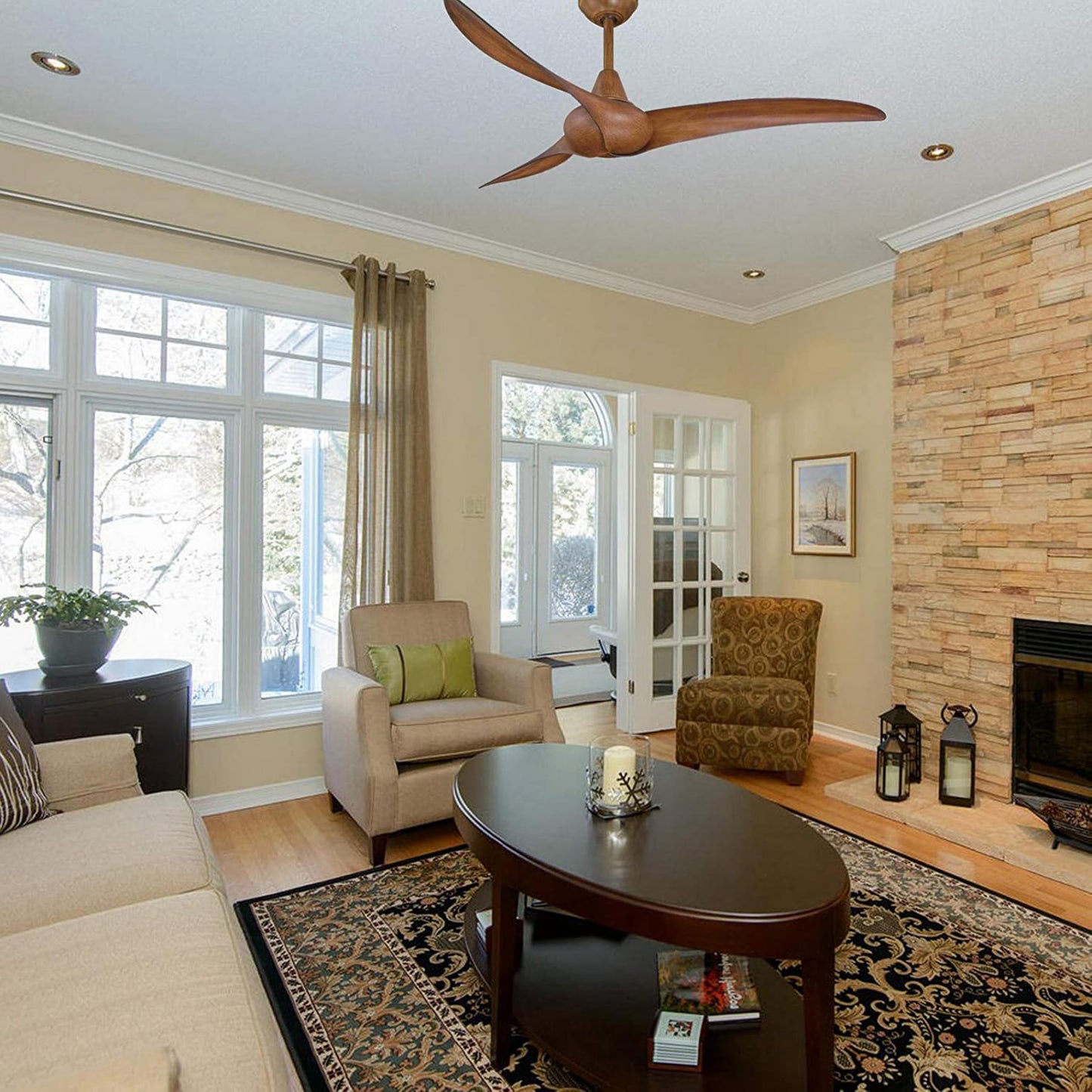 Minka-Aire F843-DK, Wave, 52" Ceiling Fan with Remote Control, Distressed Koa