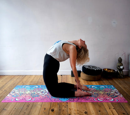Reetual, The Yoga Mat That Adores Sweat | Premium Hot Yoga Mat Non Slip Towel Combo - with Carrying Strap | Eco Friendly | Designed for Bikram, Hot Yoga, Ashtanga, Vinyasa, Power