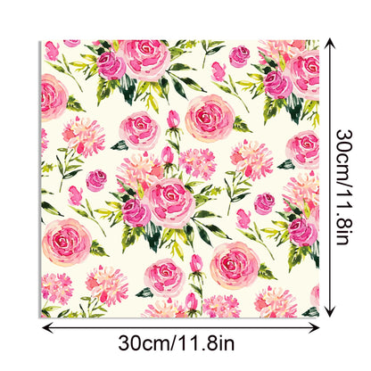VIVIQUEN 24 Pack Floral Pattern Double-Sided Paper, 12-inches Flower Textured Scrapbook Paper Craft Paper Folded Flat for DIY Background Card Making Scrapbook Photo Album Decor