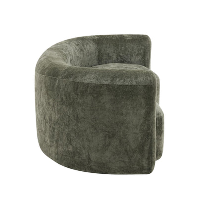 Christopher Knight Home 87.75" Curved Sleeper Sofa, 3 Seater Deep Seat Modular Floor Couch, Upholstered Chenille Fabric Comfy Cloud Couch with Round Arms & Curved Back for Living Room Bedroom, Green
