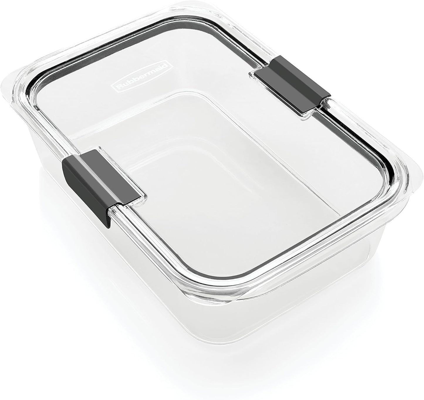 Rubbermaid Brilliance Glass Storage Containers - 8-Cup, 2-Pack | Durable & Clear Design