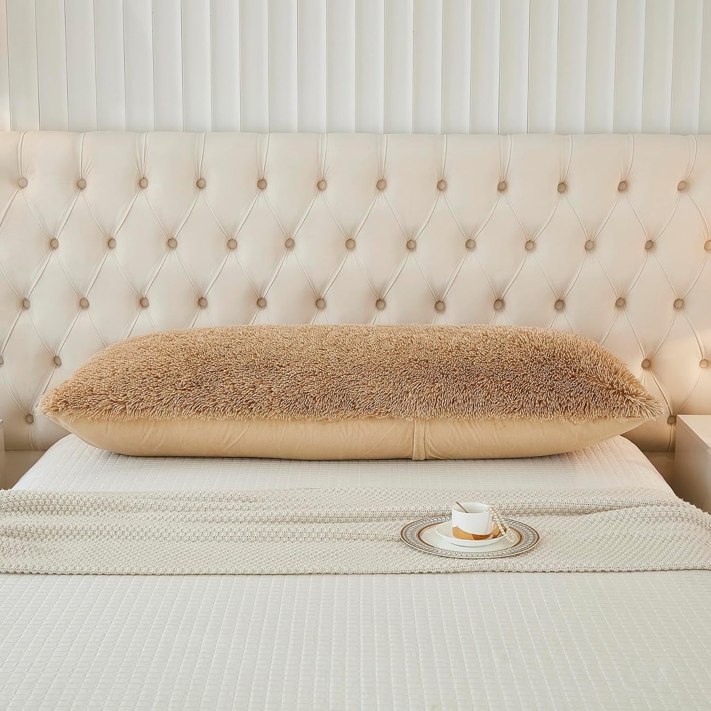 21 54 Inches 1 Pack Uhamho Body Pillow Cover Large Fluffy Shaggy Lumbar Full Body Pillowcase x Soft Modern Home
