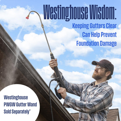 Westinghouse WPX3400 Gas Pressure Washer, 3400 PSI and 2.6 GPM, Onboard Soap Tank, Spray Gun and Wand, 5 Nozzle Set, for Cars/Fences/Driveways/Homes/Patios/Furniture