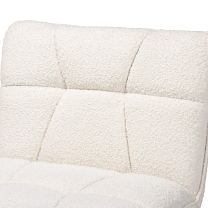 Baxton Studio Darielle Chair, One Size, White/Walnut Brown