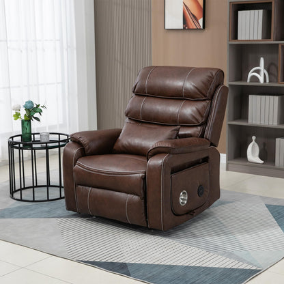 Oversized Electric Lift Chair Versatile Power Recliner Chair 180° Infinite Reclining Armchair for Adults with Massgae,Cupholder,USB-C Ports,Wireless Charging