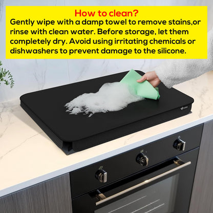 FLASLD Soft Gas Stove Burner Cover Fabric Mat, 29.5×21 Inches Foldable Easy Clean Gas Stove Protector, Anti Dust Stove Covers, Washable Stove Guard Top Protector