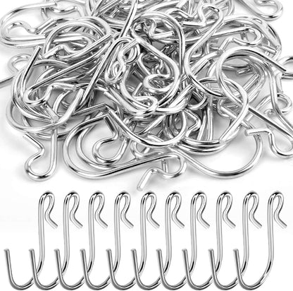 HNYYZL 50Pcs S Hooks, Heavy-duty S Shaped Hook Connectors, Corrosion Protection Metal Hangers for Indoor and Outdoor