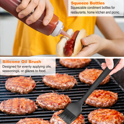 grilljoy Professional Griddle Accessories Kit Set with Smash Burger Press - Extra Thick Grill Spatula, Turner, Flipper - 38PCS Flat Top Grill Tools Kit for Outdoor Barbecue Teppanyaki Camping Cooking