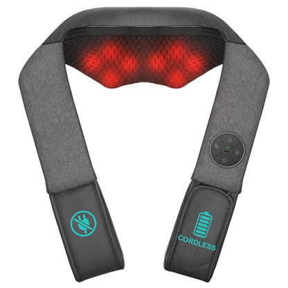 Nekteck Shiatsu Neck and Back Massager with Soothing Heat, Shoulder Massager for Pain Relief Deep Tissue, Electric 3D Kneading Massage Tools for Leg Body Muscle, Corded Power, Gifts for Him Her