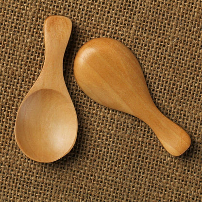 Mini Wooden Spoons, 3 Pack Small Measuring Scoops for Sugar, Salt, Tea, Spices