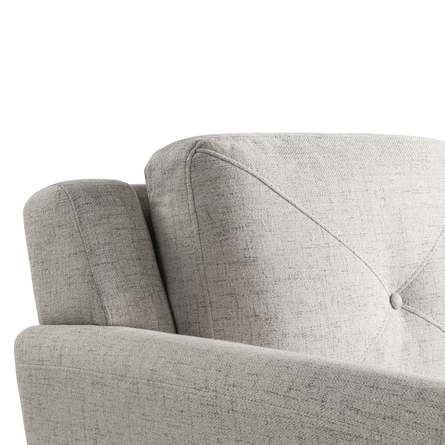 Studio Living Harrington 35.4" Arm Chair, Transitional Modern, Pocket Coil Comfort, Easy Assembly, Woven Fabric, Beige