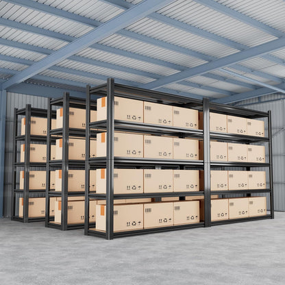 Howzone 72" H Garage Shelving 2000LBS Heavy Duty Storage Shelves Adjustable 5 Tier Metal Shelves for Storage Garage Industrial Shelving Utility Racks,16" D x35.5 Wx72 H,Black