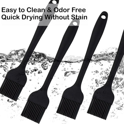 Pastry Brush - Silicone Basting Brush for Cooking, Heat Resistant Food Grade Silicone for BBQ, Grill Baking