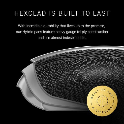 HexClad Hybrid Nonstick Frying Pan - 7-Inch, Stay-Cool Handle, Dishwasher-Safe & Oven-Safe Up to 900°F