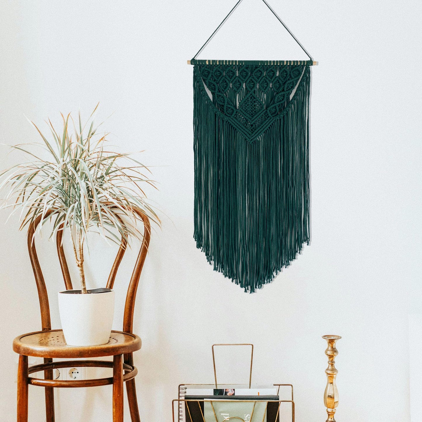 Winterdemoon Macrame Wall Hanging Boho Woven Tapestry Home Decor