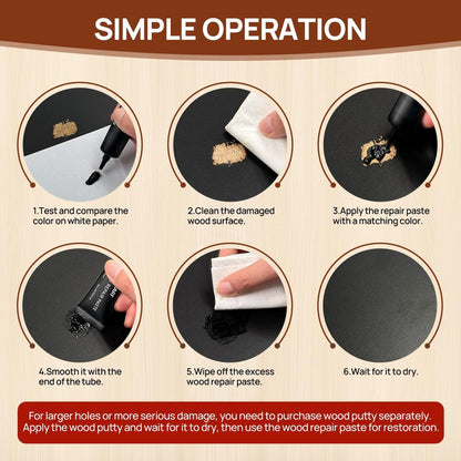 Boncart Wood Furniture Repair Kit, Wood Touch up Fillers, Repair Scratches, Cracks, Paint Chips, and Nail Holes on Furniture, Floors, Doors, Cabinets, and Tables (10 Colors)