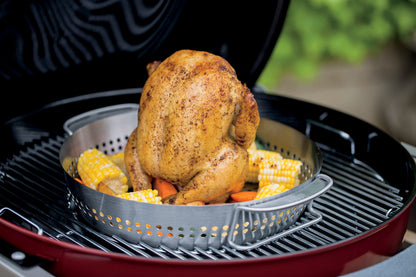 Weber Master-Touch Charcoal Grill, 22-Inch, Smoke – Premium Outdoor BBQ Grill with Tuck-Away Lid Holder & One‑Touch™ Cleaning System, Porcelain‑Enameled Kettle