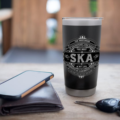 Anti-Racist Ska Punk 2-Tone Chess Checked OI Rude Boy Stainless Steel Insulated Tumbler
