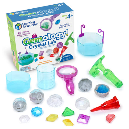 Learning Resources Gemology! Crystal Lab - 20 Pieces, Ages 4+ STEM Toys, Early Science, Science Kit for Kids, Fun Gifts for Kids