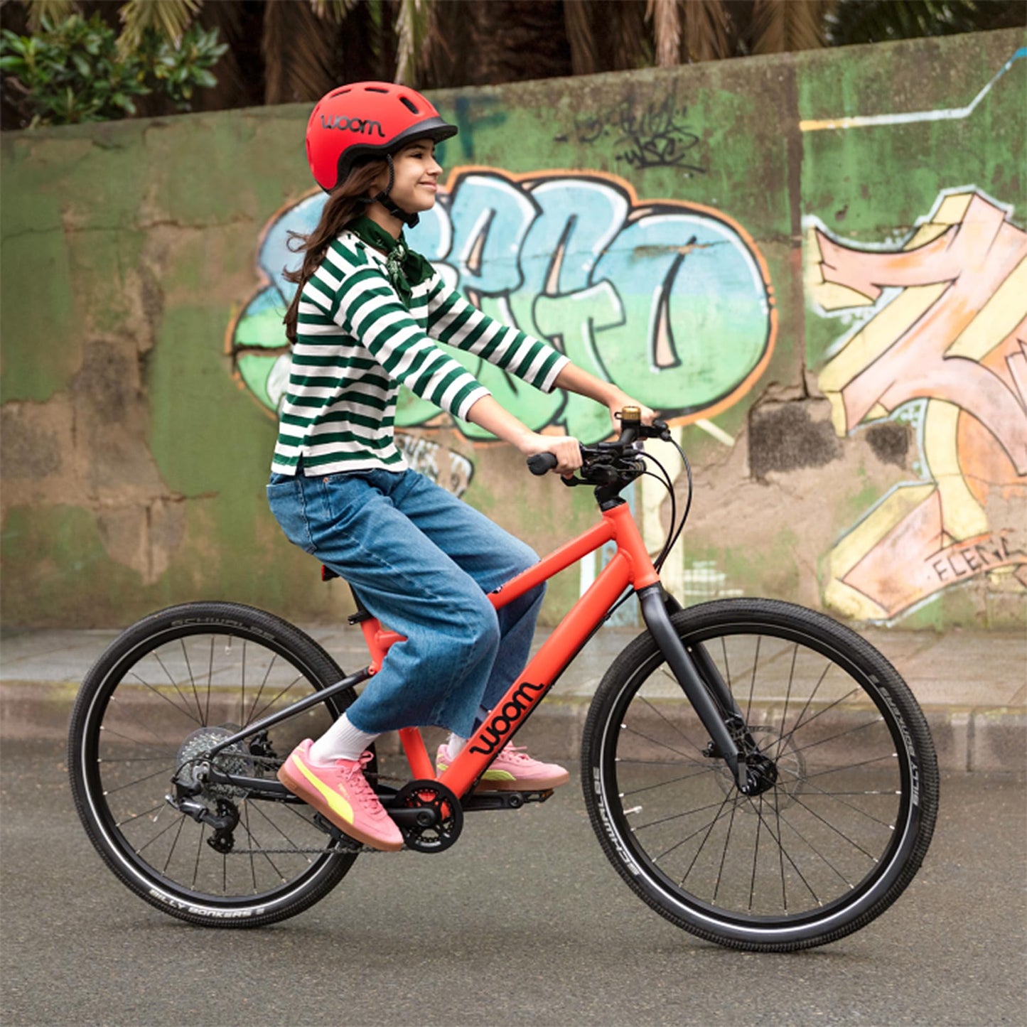 woom Explore 6 Bicycle for Kids & Teens 10 to 14 Years Old, 26-Inch Lightweight 8-Gear Road & Mountain Bike for Boys & Girls - Red