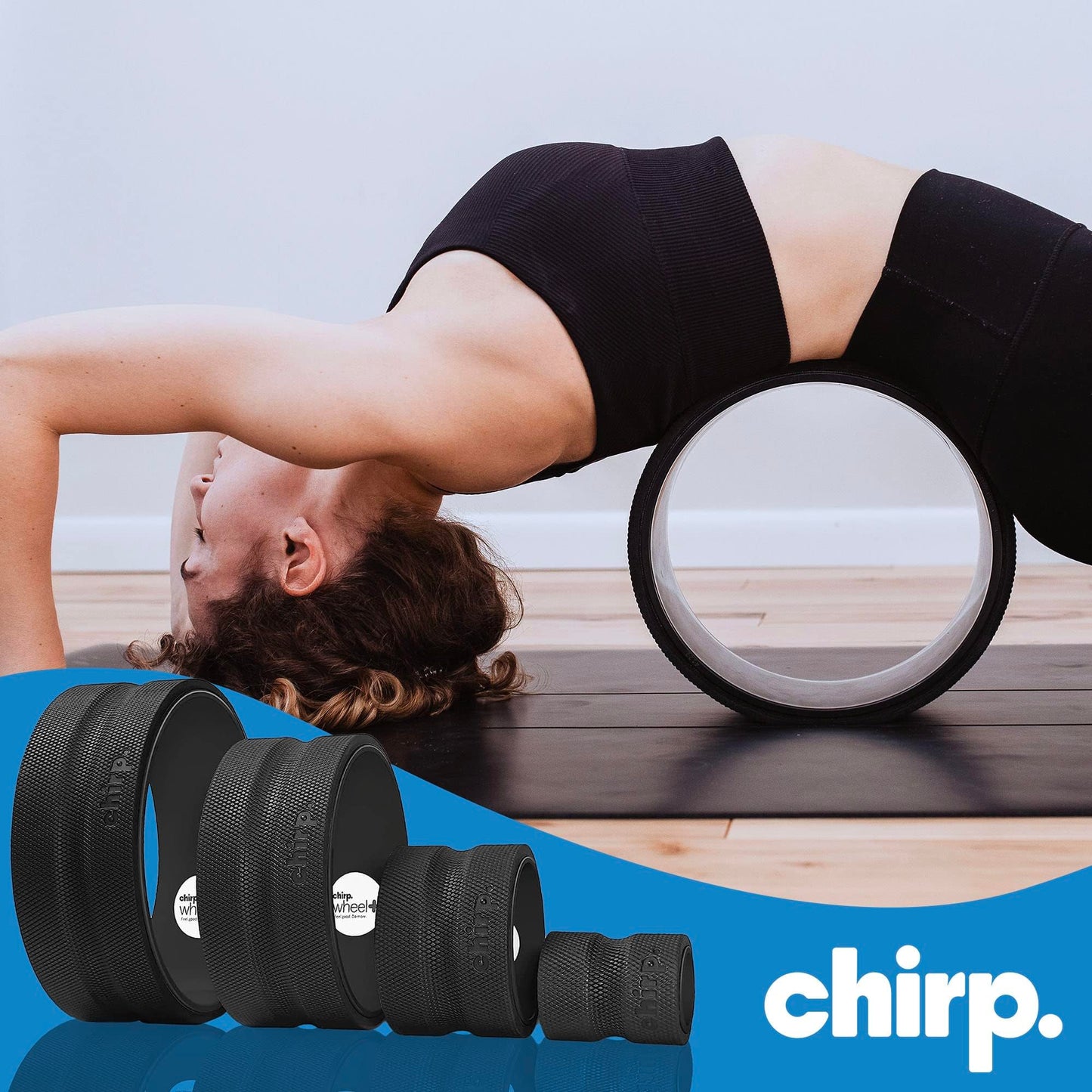 Chirp Wheel Foam Roller – Targeted Back & Neck Relief, Lumbar Spine Stretcher, Spinal Decompression Back Stretcher, Massage Roller with Density Foam for Physical Therapy, Supports 500lbs, 2-Inch Mint