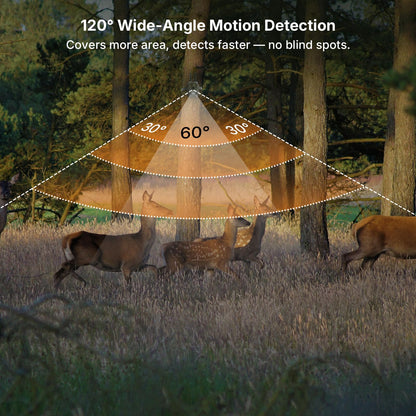 GardePro E8 2.0 Pro WiFi Trail Camera (Non-Cellular) with 10W Solar Panel SP1000, 4K Ultra HD & 64MP, Dual Antennas, 165ft Long-Range WiFi, 7800mAh Battery + 64GB SD Card, Motion Detection
