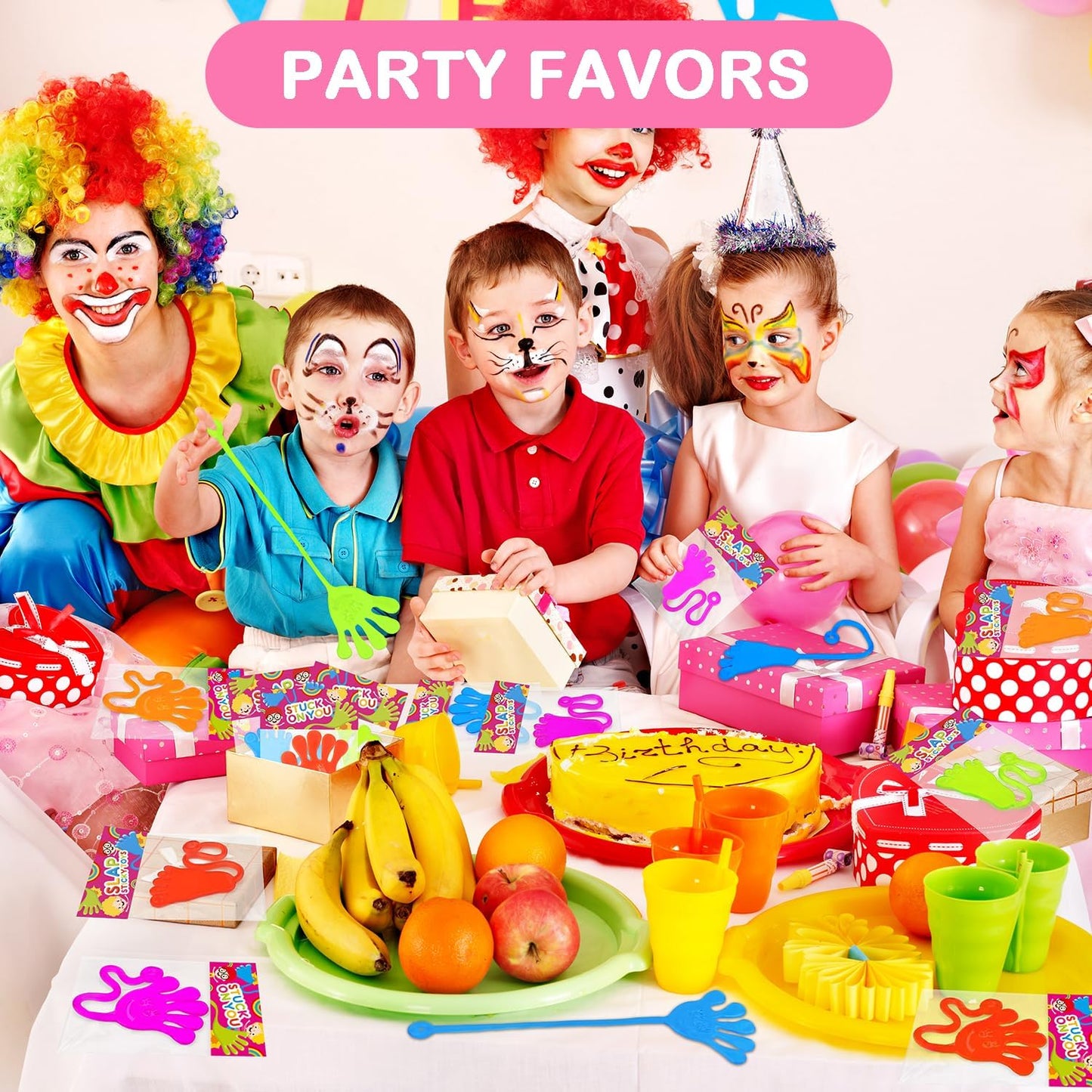 Skiennix Party Favors | 30 PCS Goodie Bag Stuffers - Large Sticky Hands & Feet for Kids' Birthdays