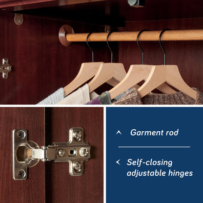 Sauder Palladia Armoire, Select Cherry finish