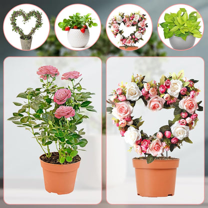 2 12in) PCS Small Trellis for Potted Plants Outdoor Indoor, Metal Stackable Garden Trellis Houseplant Wire Stake