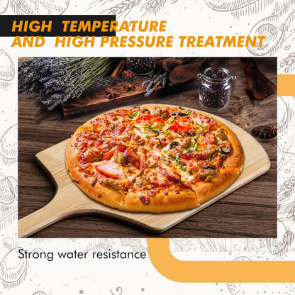 Bokon 2 Pack Wooden Pizza Peel, 16 x 14 Inch Large Pizza Paddle Set with 8 Inch Wooden Handle for Oven, Stone, Pan or Grill, Spatula for Baking Bread and Cake - Indoor & Outdoor