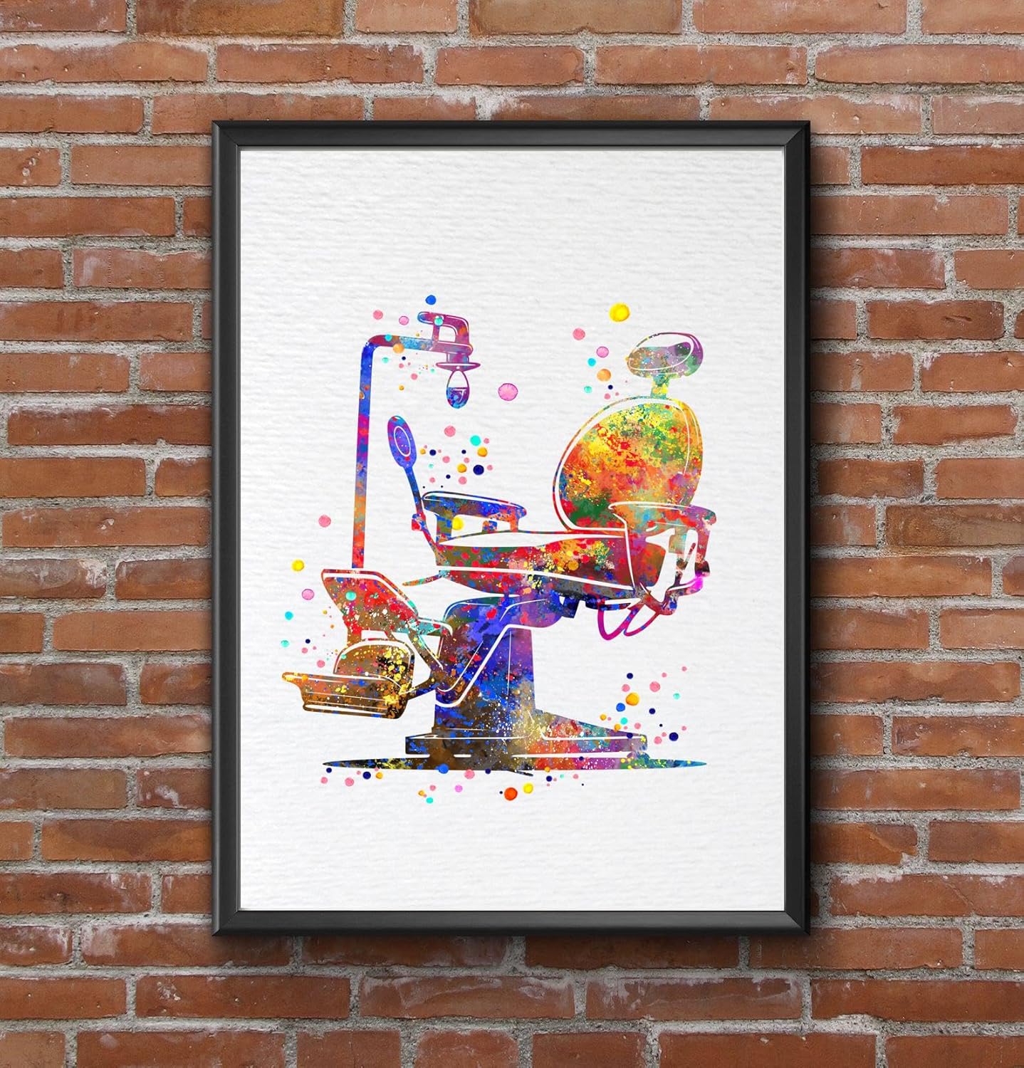 Dignovel Studios 8X10 Unframed Dentist Chair Art Print, Dental Tools Medical Wall Decor