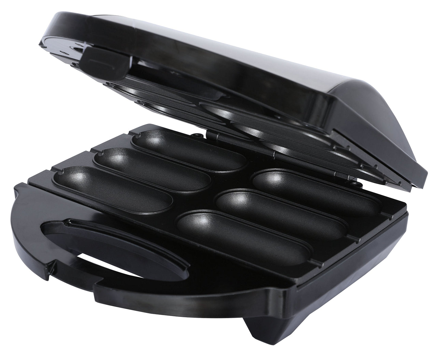 Brentwood TS-601S Non-Stick 6 Mini Corn Dog Maker, Stainless Steel, Silver, 5X10X10