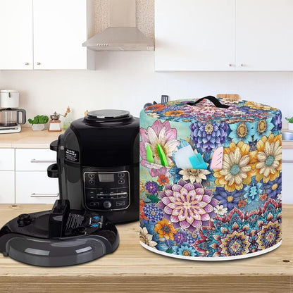 Insulated Pressure Cooker Appliance Cover: 8 Qt Dust Cover with Pocket for Spoon, Air Fryer, and Rice Cooker