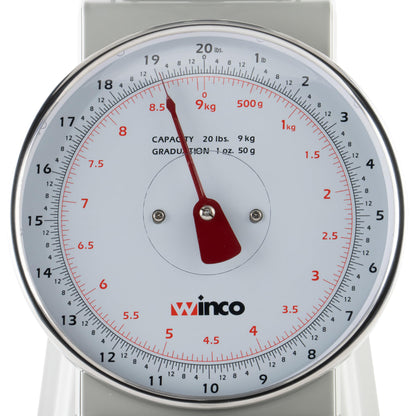 Winco Analog Receiving Scale with Dial, 8"