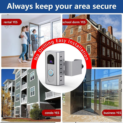 KIMILAR Anti-Theft Video Doorbell Mount Compatible with Ring/Blink Wireless Video Doorbell, Adjustable Mounting Bracket Accessories for Houses, Apartments, Businesses, Not for Security Door