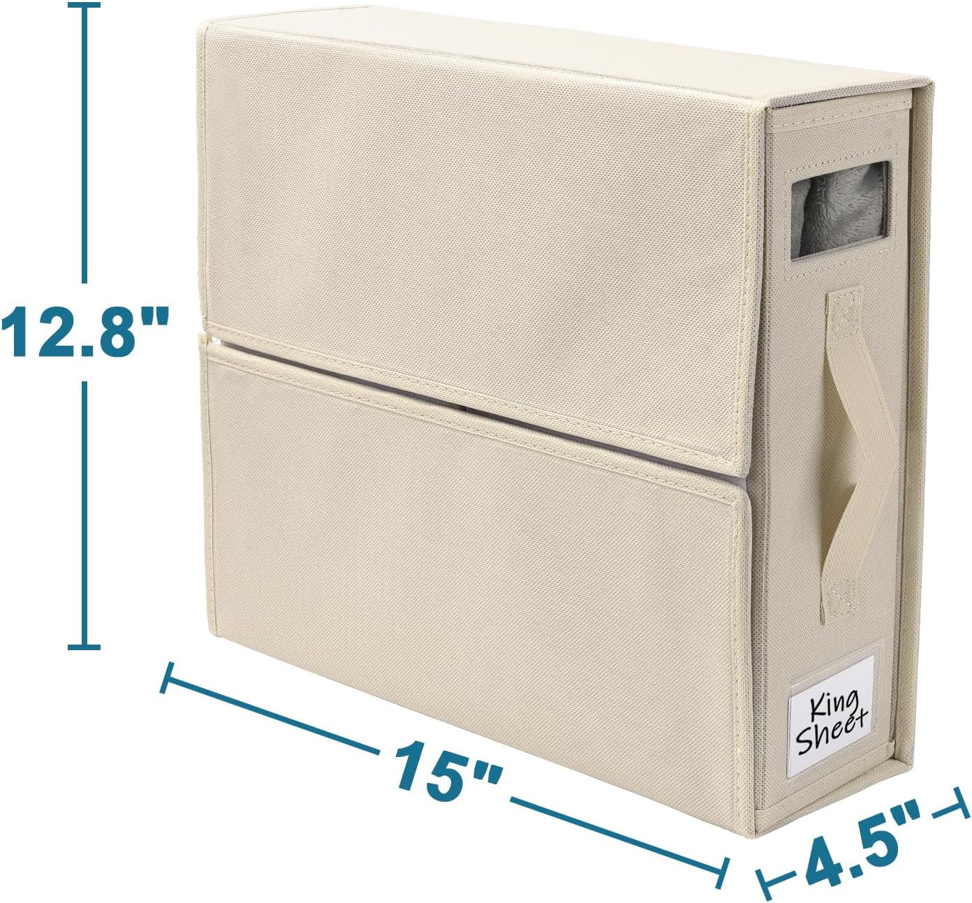 Premium Bed Sheet Organizers and Storage (3 Pack), Foldable Cube Storage for Linen Sheets, Duvet Covers, and Blankets