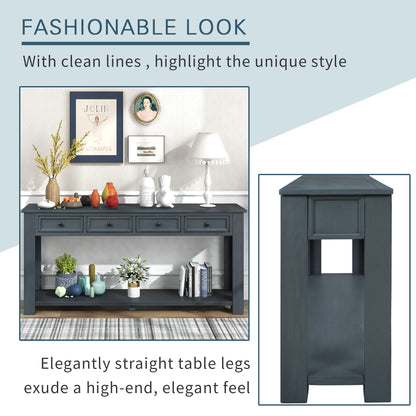 Console Table Sideboard with Storage and Bottom Shelf for Living Room, Kitchen, Entryway/Hallway