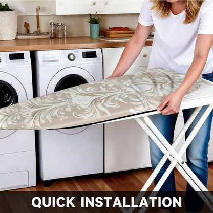 Ironing Board Cover 15"x54" Standard Size Replacement Thick Iron Board Covers Heavy Duty Non-Slip Board Cover Fitted with Elastic Edges and Velcro Straps