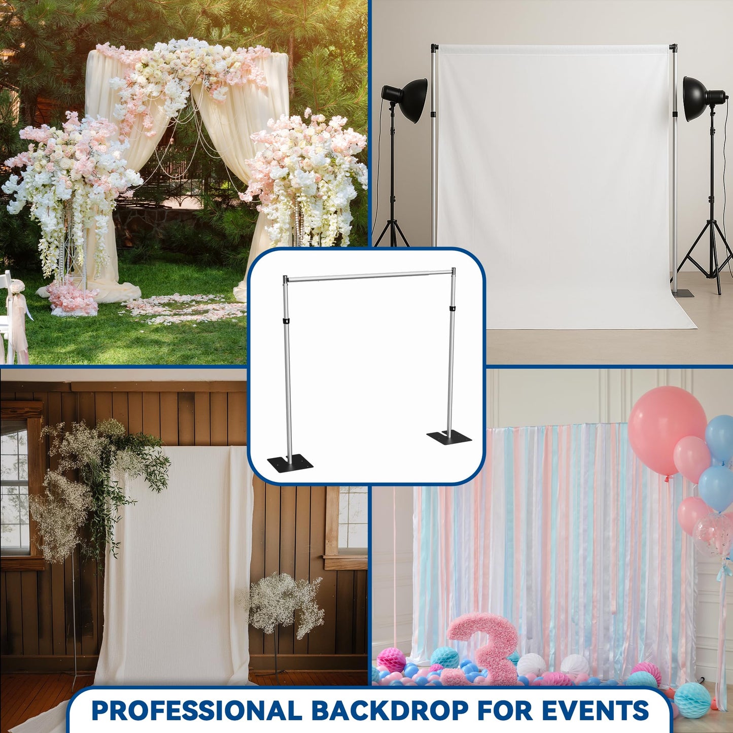 XINONE Artificial Flower Wall Panels 8x8 ft, Floral Backdrop 5D Silk Flower Wall for Wedding, Photo Booth, Baby Shower, Step and Repeat Wall Decor, Gorgeous Pink Greenery Mix, Fabric Backed, No Stand