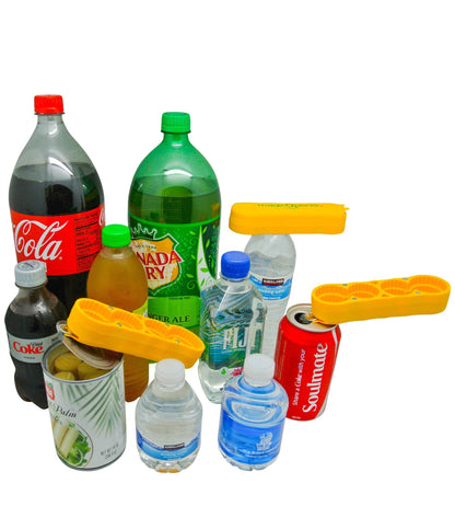 magic Opener COMBO – 1 mO MINI for small plastic caps & 1 mO PLUS for larger plastic caps See Pictures for Better Understanding – Soda Opener - Water Opener | Twist-off | Good for 16 sizes | Help Aids