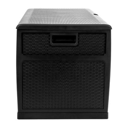 Flash Furniture 120 Gallon Plastic Deck Box - All-Weather Patio Storage and Organization for Throw Pillows, Pool Toys or Garden Tools