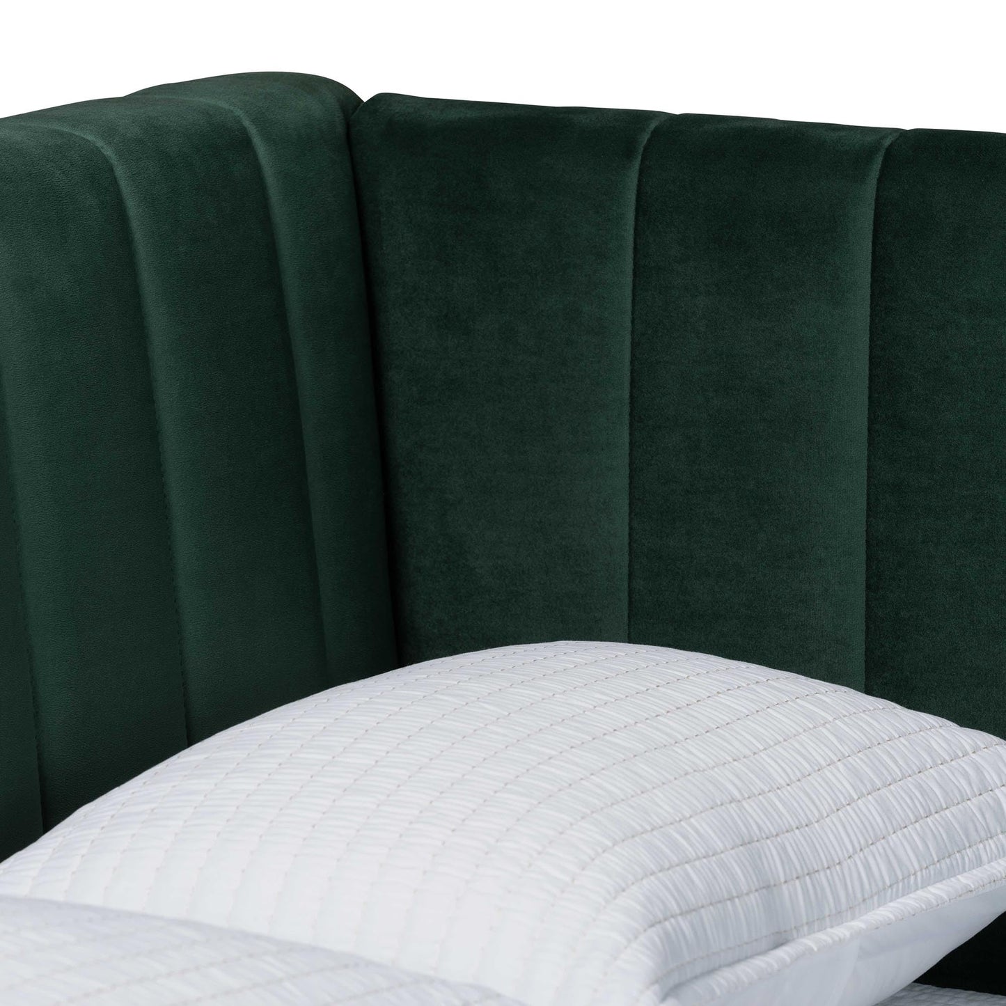 Baxton Studio Oksana Velvet Fabric Daybed, Full, Emerald Green