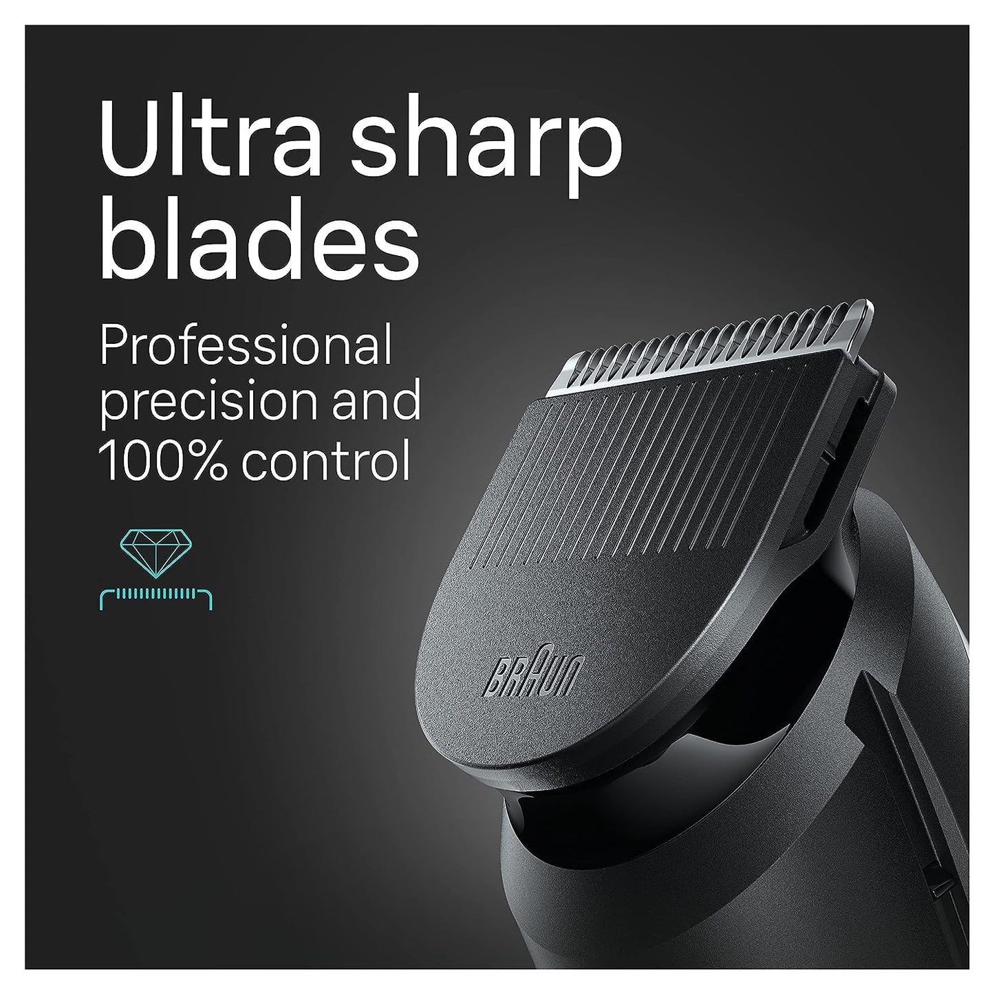 Braun All-in-One Men's Shaving Kit Series 5 5490, 9-in-1 Beard, Face, Nose, Ear Trimmer, Hair Clippers, Body Groomer and Manscaping
