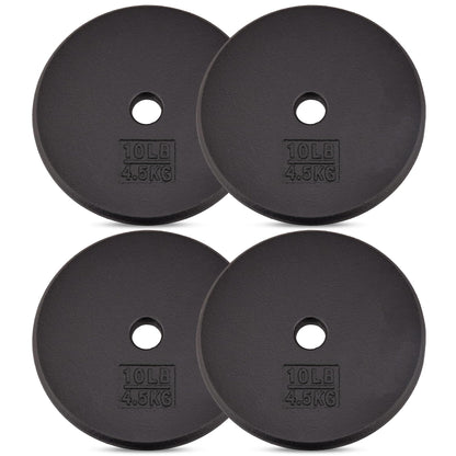 Yes4All Standard 1" Cast Iron Weight Plate - Ideal for Strength Training - Multiple Weight: 5LB to 25LB (Single & Set of 4)