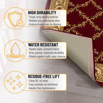 2'7" 7' 1/12 Inch Ottomanson x Non-Slip Rug Pad Gripper Ultra Thin Dual Surface Felt + Rubber Gripper - Safe for All