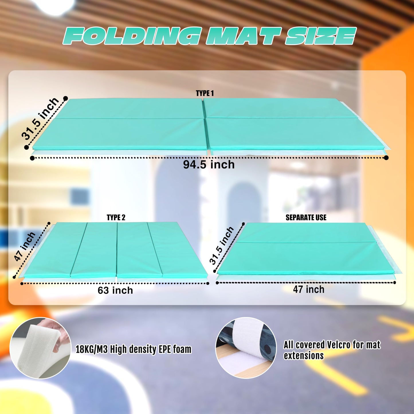 Seliyoo Foldable Kids Gymnastics Horizontal Bar for Ages 3-18, 5FT/6FT Kip Training Bar, Adjustable Height 35"-59", 400 LBS Capacity, Home Gymnastics Equipment for Kids & Teens