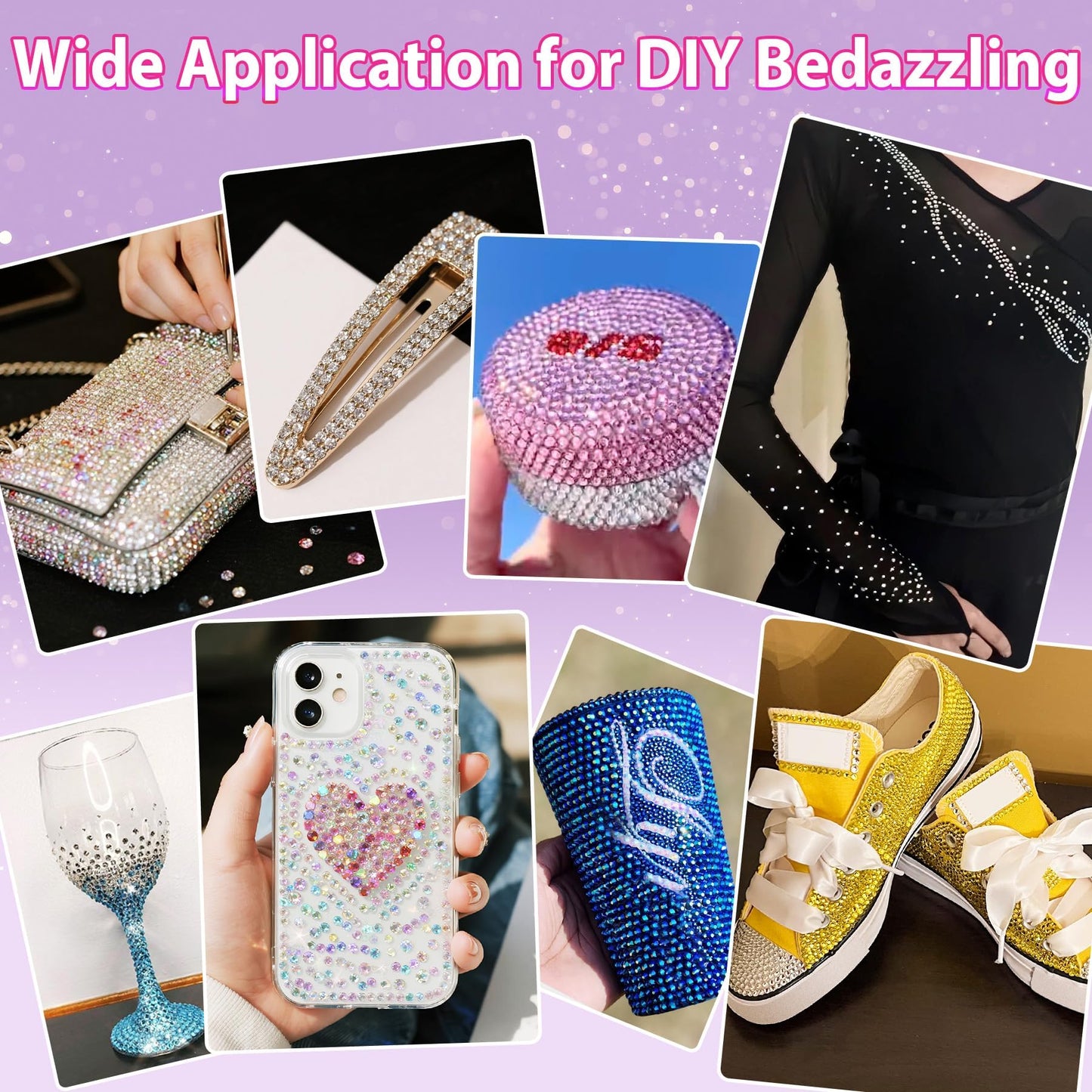 38000Pcs Resin Jelly Rhinestones for Bedazzling Kit, 28 Colors 3mm Flatback Gems for Diamond Art, Bedazzler Kit with 3Pcs 10ml B7000 Jewelry Glue for Crafting Crafts Book Shoes Nail Art